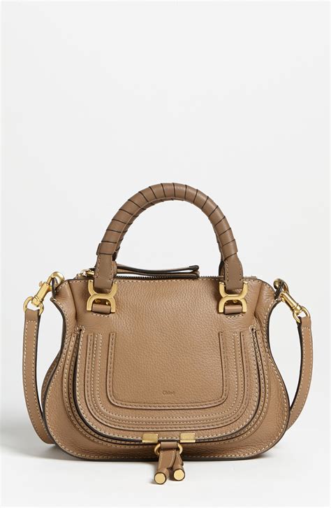 chloe marcie medium nut|chloé marcie small leather satchel.